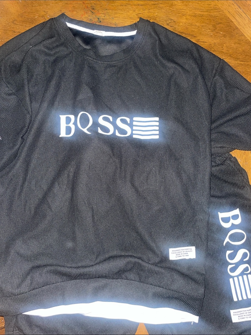 Boss Black Crewneck Sweatshirt with White Logo